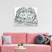 De Canterbury Pilgrims Canvas Afdruk (Insitu (Woonkamer))