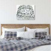 De Canterbury Pilgrims Canvas Afdruk (Insitu (Slaapkamer))