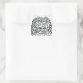 De Canterbury Pilgrims Vierkante Sticker (Tas)
