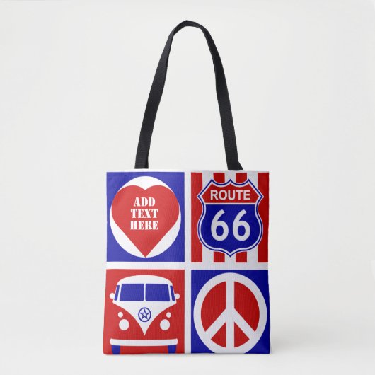 De Canvas tas Retro Camper Van Life personaliseren (Voorkant)