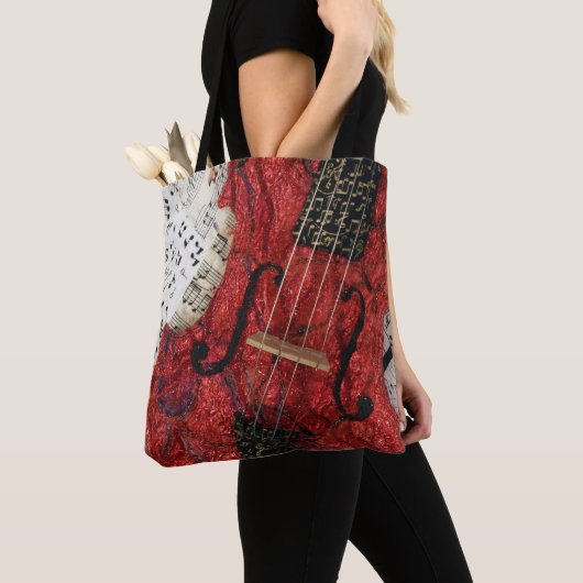 De Canvas tas Rode Violin (Dichtbij)