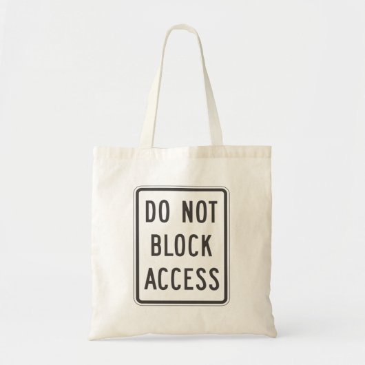 De Canvas tas Toegangsteken niet blokkeren (Voorkant)