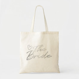 De canvas tas van de bride-Silver faux-folie