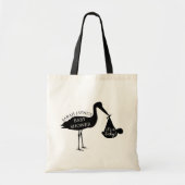 De Canvas tas van de Naam Baby shower van de Naam  (Voorkant)