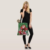 De Canvas tas van de vrolijke kerstdame (Op model)
