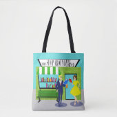 De Canvas tas van het Boek van de omslag over de A (Voorkant)