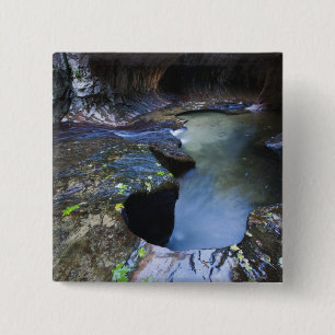 De canyon van de groef van de Subway Vierkante Button 5,1 Cm