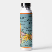 De Cape - Cape Cod Massachusetts kaart Waterfles (Links)