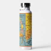 De Cape - Cape Cod Massachusetts kaart Waterfles (Rechts)