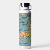 De Cape - Cape Cod Massachusetts kaart Waterfles (Achterkant)