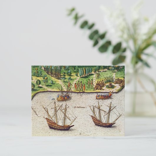 De Cape Florida en de Dolphin Briefkaart (Staand voorkant)