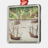 De Cape Florida en de Dolphin Metalen Ornament (Links)