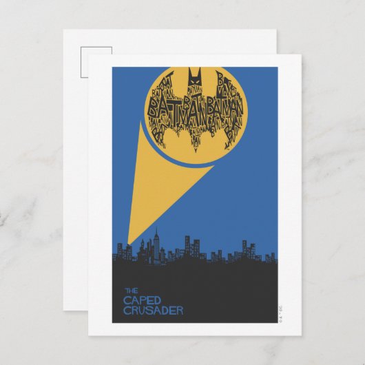 De Caped Crusader Briefkaart (Voorkant / Achterkant)