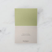 De capricieuze Afstuderen danken u: Groen Bedankkaart (Binnen)