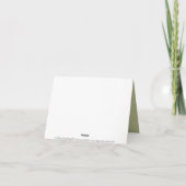 De capricieuze Afstuderen danken u: Groen Bedankkaart (Achterkant)