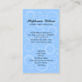 De capricieuze Bakkerij van Cupcake van de Kers Visitekaartje (Achterkant)