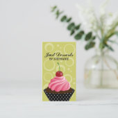 De capricieuze Bakkerij van Cupcake van de Kers Visitekaartje (Staand voorkant)