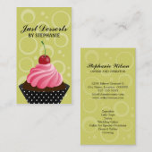 De capricieuze Bakkerij van Cupcake van de Kers Visitekaartje (Voorkant / Achterkant)
