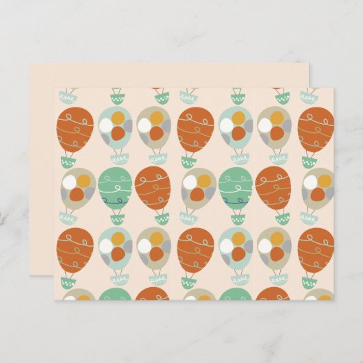 De capricieuze Ballons van de Hete Lucht Briefkaart (Voorkant / Achterkant)