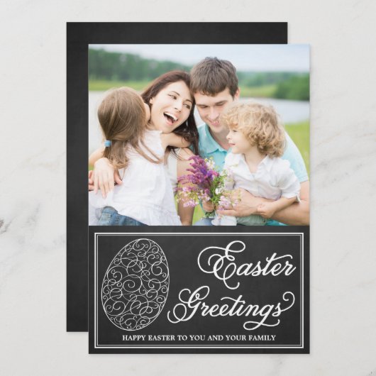 De capricieuze Kaart van de Foto van Pasen van het (Voorkant / Achterkant)