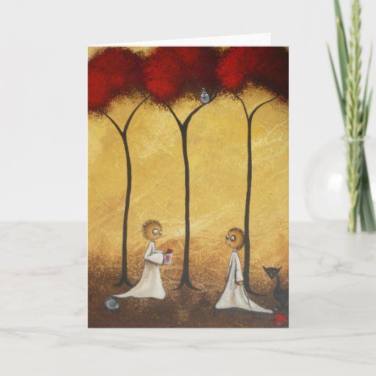 De capricieuze Kruik van het Wenskaart van Harten Kaart (Voorkant)