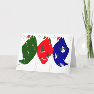 De capricieuze Leuke Kerstkaart van de Vissen van Feestdagen Kaart