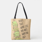 De capricieuze Leunende Stapel van de Kop van de Tote Bag (Achterkant)