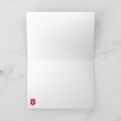 De capricieuze Roze Uil dankt u Kaarten (Binnen)