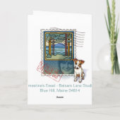 De capricieuze Victoriaans Kerstkaart van het Huis Feestdagen Kaart (Achterkant)