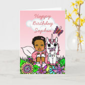 De capricieuze Volks Gelukkige Verjaardag van het Kaart (Gele Bloem)