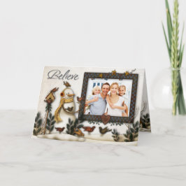 De capricieuze VolksKaart van de Foto van Kerstmis Feestdagen Kaart