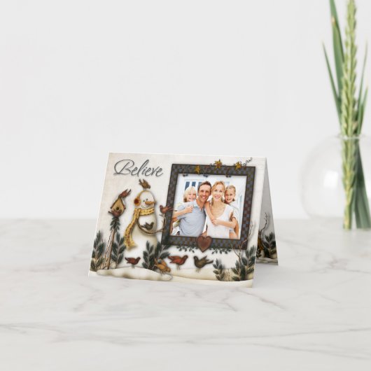 De capricieuze VolksKaart van de Foto van Kerstmis Feestdagen Kaart (Voorkant)