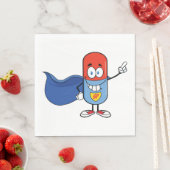 De Capsule van de Pil van de cartoon Servet (Insitu)