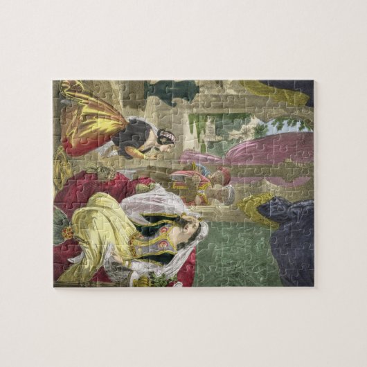 De captive Hebreeuws schreef dat Wachten op Naaman Legpuzzel (Horizontaal)