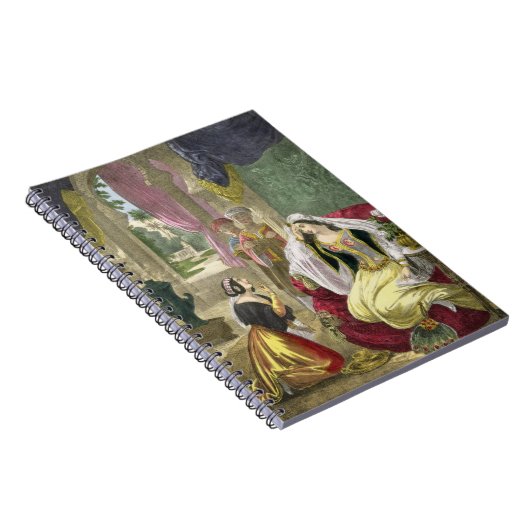 De captive Hebreeuws schreef dat Wachten op Naaman Notitieboek (Rechterzijde)