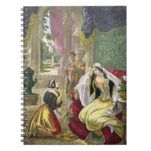 De captive Hebreeuws schreef dat Wachten op Naaman Notitieboek