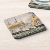 De Capture of La Clorinde, 26 februari 1814, nl Bier Onderzetter (Linkerzijde)