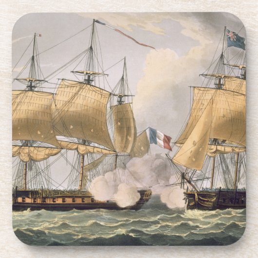 De Capture of La Clorinde, 26 februari 1814, nl Bier Onderzetter (Voorkant)