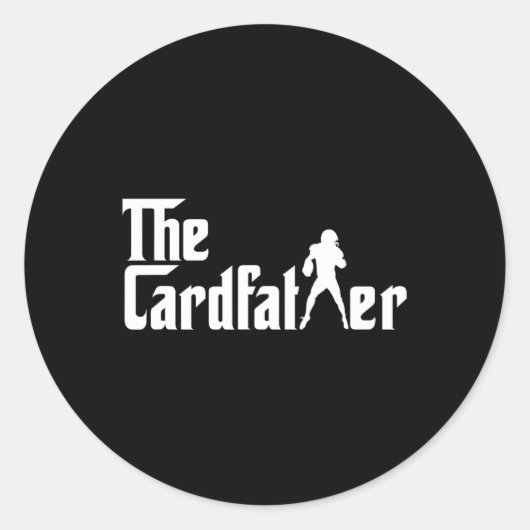 De Cardfather Funny Football Kaart Collector - UNI Ronde Sticker (Voorkant)
