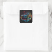 De Cardinal XL5000 Elite Sportauto Vierkante Sticker (Tas)