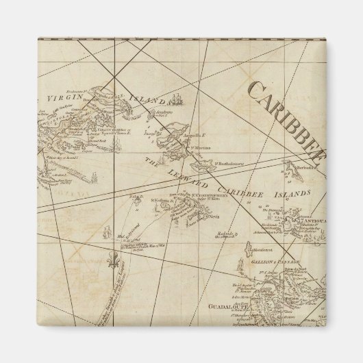 De Caribische eilanden, de Maagdeneilanden Magneet (Voorkant)