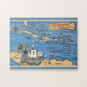 De Caribische Kaart 11x14 Legpuzzel