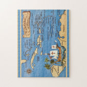 De Caribische Kaart 11x14 Legpuzzel (Verticaal)