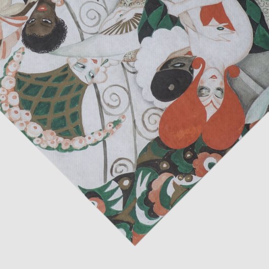 De carnaval van Gerda Wegener Tissuepapier (Detail)