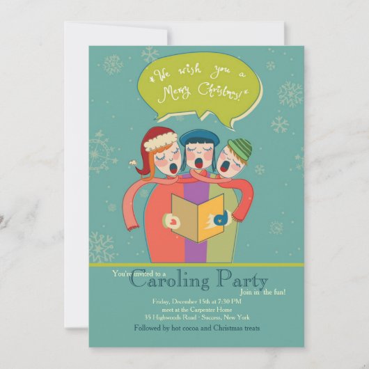 De Carolers Holiday Card Kaart (Voorkant)