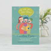 De Carolers Holiday Card Kaart (Staand voorkant)