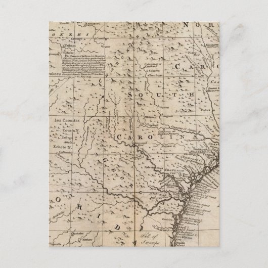 De Carolinas en Georgië Briefkaart (Voorkant)