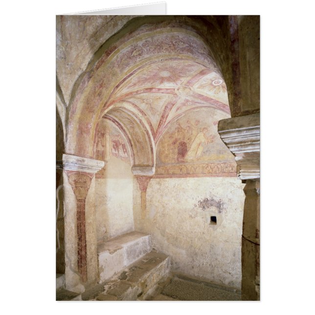 De Carolingian frescoes in de binnenste crypt (Voorkant)