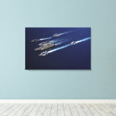 De Carrier Strike Group van Abraham Lincoln Canvas Afdruk (Insitu (Houten vloer))