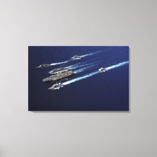 De Carrier Strike Group van Abraham Lincoln Canvas Afdruk